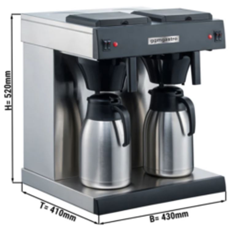 Filter kaffemaskine - 2x2,0 liter